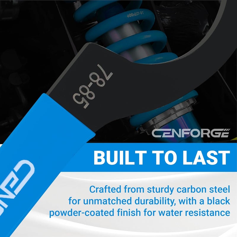 CENFORGE Cenfoge Double-ended Coilover Adjustment Spanner Wrench Set, 5-PC. Fit Coilovers Shocks with Nut OD 22-26mm, 28-32mm, 34-36mm, 38-42mm, 45-52mm, 55-62mm, 68-72mm, 78-85mm, 90-95mm, 100-110mm - Image 5
